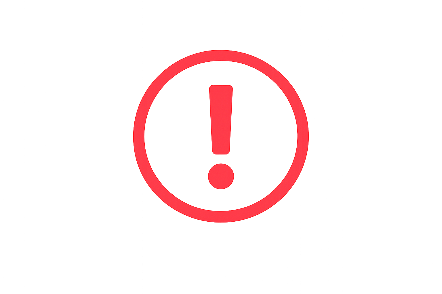 Icono de advertencia indicando que una web no está generando clientes ni contactos