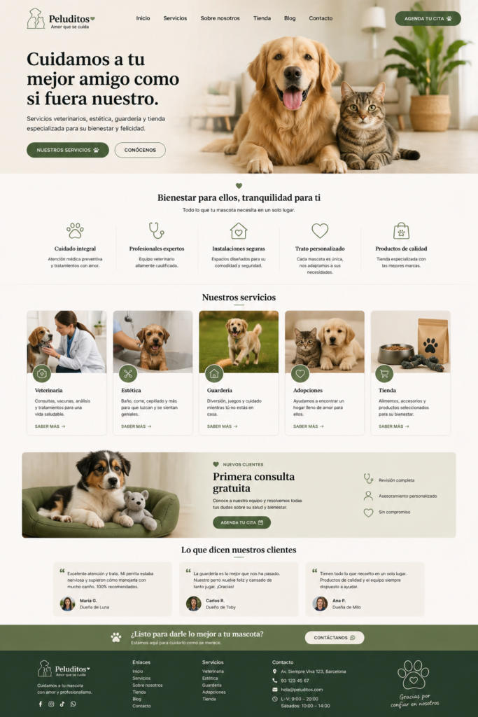 ejemplo de tienda online para mascotas optimizada para aumentar ventas y conversiones