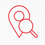Icono de análisis de visibilidad en Google Maps para negocios locales